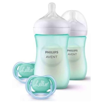 Philips Avent Natural Baby Bottle with Natural Response Nipple and Teal Baby Gift Set Natural Baby Bottle with Natural Response Nipple and Teal Baby Gift Set 