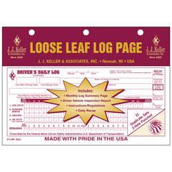 J.J. Keller 545MP Carbonless Loose Leaf Log 2-Copy 31-Sets - 12Volt-Travel®