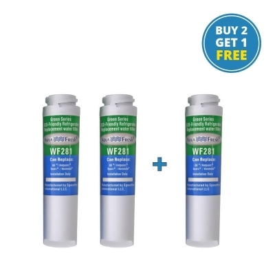 Aqua Fresh Replacement Water Filter for GE GSWF, PFCS1NJWASS (Buy 2 Get 1 Free) 