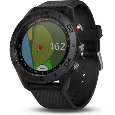 Refurbished Garmin 010-01702-22 Black Approach S60 GPS Golf Watch with Touchscreen Display 
