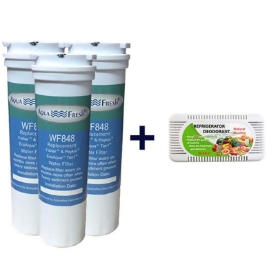 Aqua Fresh Replacement Water Filter for 836848 (3 Pack) and Free Odor Remover 