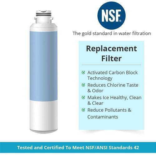 Replacement water filter cartridge for samsung RF28HDEDPBC/AA filter model (4) alternate image