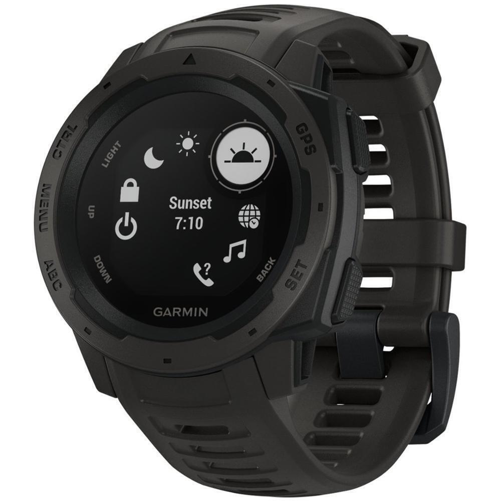 Refurbished Garmin Instinct Graphite Rugged Outdoor GPS Watch w/ Long-Lasting Battery Life alternate image