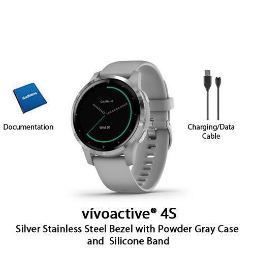 Garmin vivoactive 4S Powder Gray with Silver Harware Multisport GPS Watch alternate image