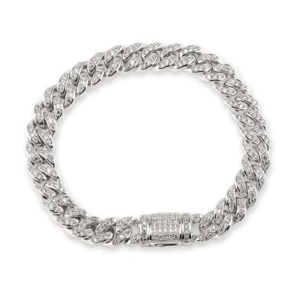 SELENA – Pave Cuban Link Bracelet