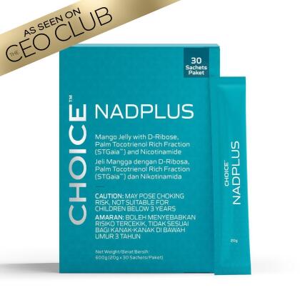 Choice™ NADPLUS Mango Jelly with D-Ribose, Palm Tocotrienol Rich Fraction (STGaia™) and Nicotinamide