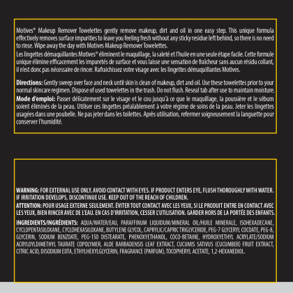 Motives&reg; Makeup Remover Towelettes