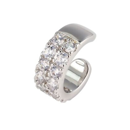 VIVIAN – Pave Ear Cuff - Perak | Jernih