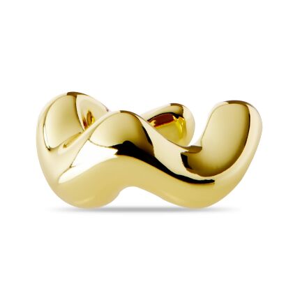PIPER – Wavy Ear Cuff - Emas