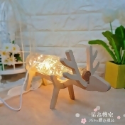 聖誕禮物【最高機密】麋鹿玻璃瓶木架燈/ 聖誕禮物【最高機密】麋鹿玻璃瓶木架燈