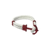 Grapple Series White PU Leather Red Anchor Bracelet Grapple Series White PU Leather Red Anchor Bracelet