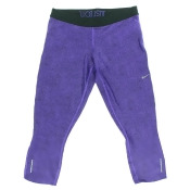 Nike Womens Printed Relay Cropped Running Tights Purple Nike Womens Printed Relay Cropped Running Tights Purple