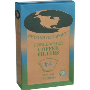 Beyond Gourmet Coffee Filters Cone Unbleached Number 4 100 Count Pack of 3 - All
