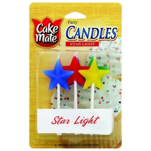 Cake Mate Birthday Party Candles Star Light 6 Count Pack of 6 - All