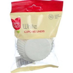 Cake Mate Cupcake Liners Standard Size White 50 Count Pack of 12 - All