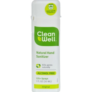 Cleanwell All-Natural Hand Sanitizer Spray Alcohol-Free 1 fl oz Pack of 24 - All