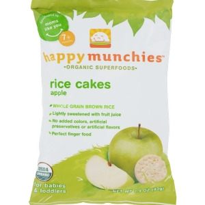 Happy Baby Happy Munchies Rice Cakes Apple 1.41 oz Pack of 10 - All