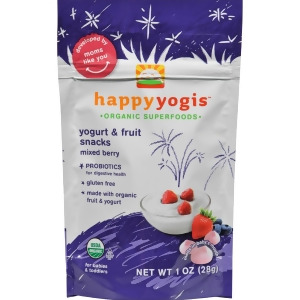 Happy Baby Happy Yogis Organic Superfoods Yogurt and Fruit Snacks Mixed Berry 1 oz Pack of 8 - All