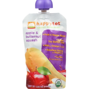Happy Tot Toddler Food Organic Stage 4 Apple and Butternut Squash 4.22 oz Pack of 16 - All