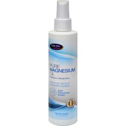LIFE-FLO Pure Magnesium Oil 8 oz - Life-Flo Pure Magnesium Oil Description: Magnesium Chloride Brine From The Ancient Zechstein Sea Super Concentrated Solution 100% Pure Optimal Health Pure Magnesium Oil is a highly concentrated spray of pure mangesium chloride - nothing added and...