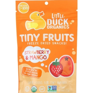 Little Duck Organics Freeze Dried Snacks Organic Tiny Fruits Strawberry Mango Ages 1 Year Plus .75 oz Pack of 6 - All