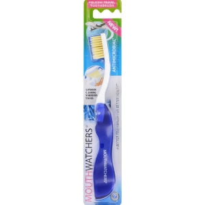 Mouth Watchers Toothbrush Blue Travel 1 Count Pack of 5 - All