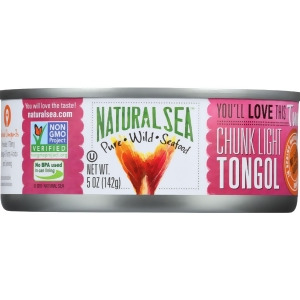Natural Sea Tuna Tongol Chunk Light No Salt Added 5 oz Pack of 12 - All
