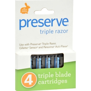 Preserve Triple Blade Refills Pack of 6 4 Packs - All