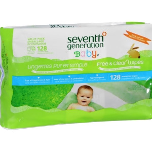 Seventh Generation Baby Wipes and Clear Refill 128 ct Pack of 6 - All