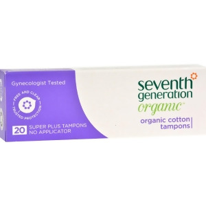 Seventh Generation Tampons Super Plus 20 ct Pack of 12 - All