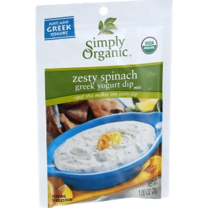 Simply Organic Dip Mix Organic Spinach 1.41 oz Pack of 12 - All
