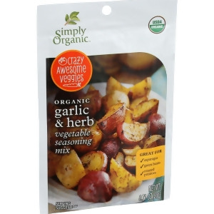 Simply Organic Vegetable Seasoning Mix Organic Garlic and Herb .71 oz Pack of 12 - All