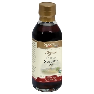 Spectrum Naturals Organic Unrefined Toasted Sesame Oil Pack of 6 8 Fl oz. - All