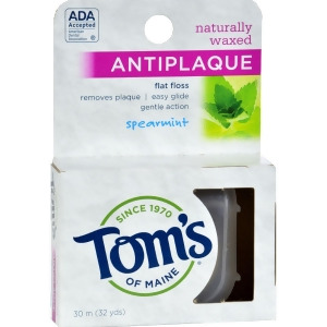 Tom's of Maine Antiplaque Flat Floss Waxed Spearmint 32 Yards Pack of 6 - All