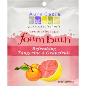 Aura Cacia Refreshing Tangerine And Grapefruit Foam Bath 2.5 Oz Pack of 12 - All