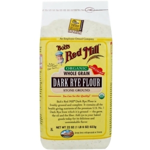 Bob's Red Mill Organic Dark Rye Flour 22 Oz Pack of 4 - All