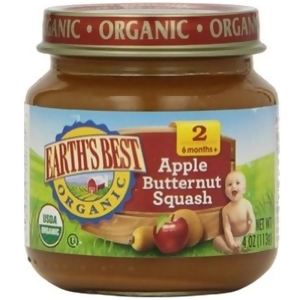 Earth's Best Organic Apple Butternut Squash 4 Oz Pack of 12 - All