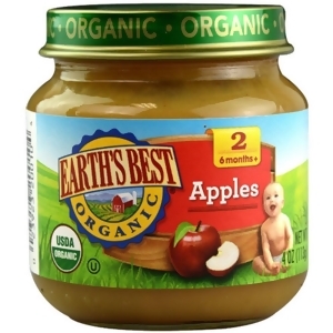 Earth's Best Organic Apples 4 Oz Pack of 12 - All