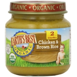 Earth's Best Organic Chicken Brown Rice Dinner 4 Oz Pack of 12 - All