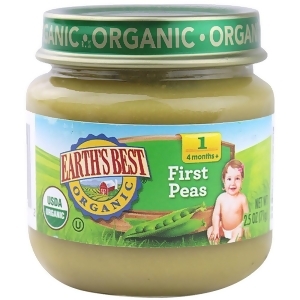 Earth's Best Organic First Peas 2.5 Oz Pack of 12 - All