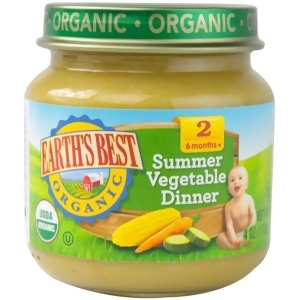 Earth's Best Organic Summer Vegetable Dinner 4 Oz Pack of 12 - All
