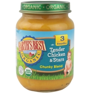Earth's Best Organic Tender Chicken Stars 6 Oz Pack of 12 - All