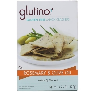 Glutino Rosemary Olive Oil Crackers 4.25 Oz Pack of 6 - All