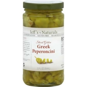 Jeff's Natural Golden Greek Peperoncini 12 Oz Jars Pack of 6 - All