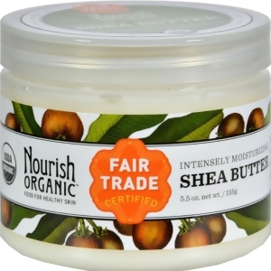 Nourish Organic Raw Shea Butter Intensive Moisturizer 5.5 Oz Pack of 2 - All