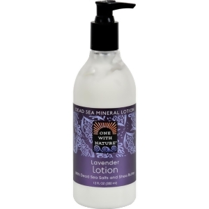 One With Nature Dead Sea Mineral Lavender Restorative Hand And Body Lotion 12 Fz Pack of 2 - All