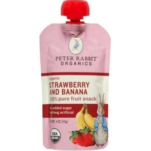 Peter Rabbit Organics Strawberry Banana Puree 4 Oz Pack of 10 - All
