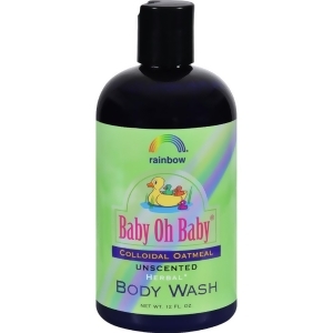Rainbow Research Unscented Baby Oh Baby Organic Herbal Wash Colloidal Oatmeal 12 Fz Pack of 2 - All