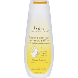 Babo Botanicals Oatmilk Calendula Moisturizing Baby Shampoo And Wash 8 Fz Pack of 2 - All