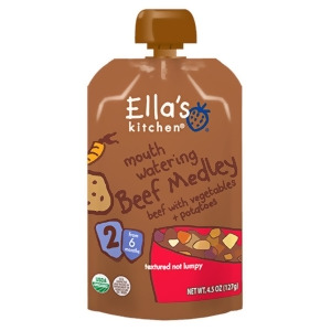 Ella's Kitchen Mouth Watering Beef Medley 4.5 Oz Pack of 12 - All